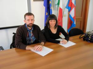 Roberto Conti e l'assessore Ilaria Cornalba